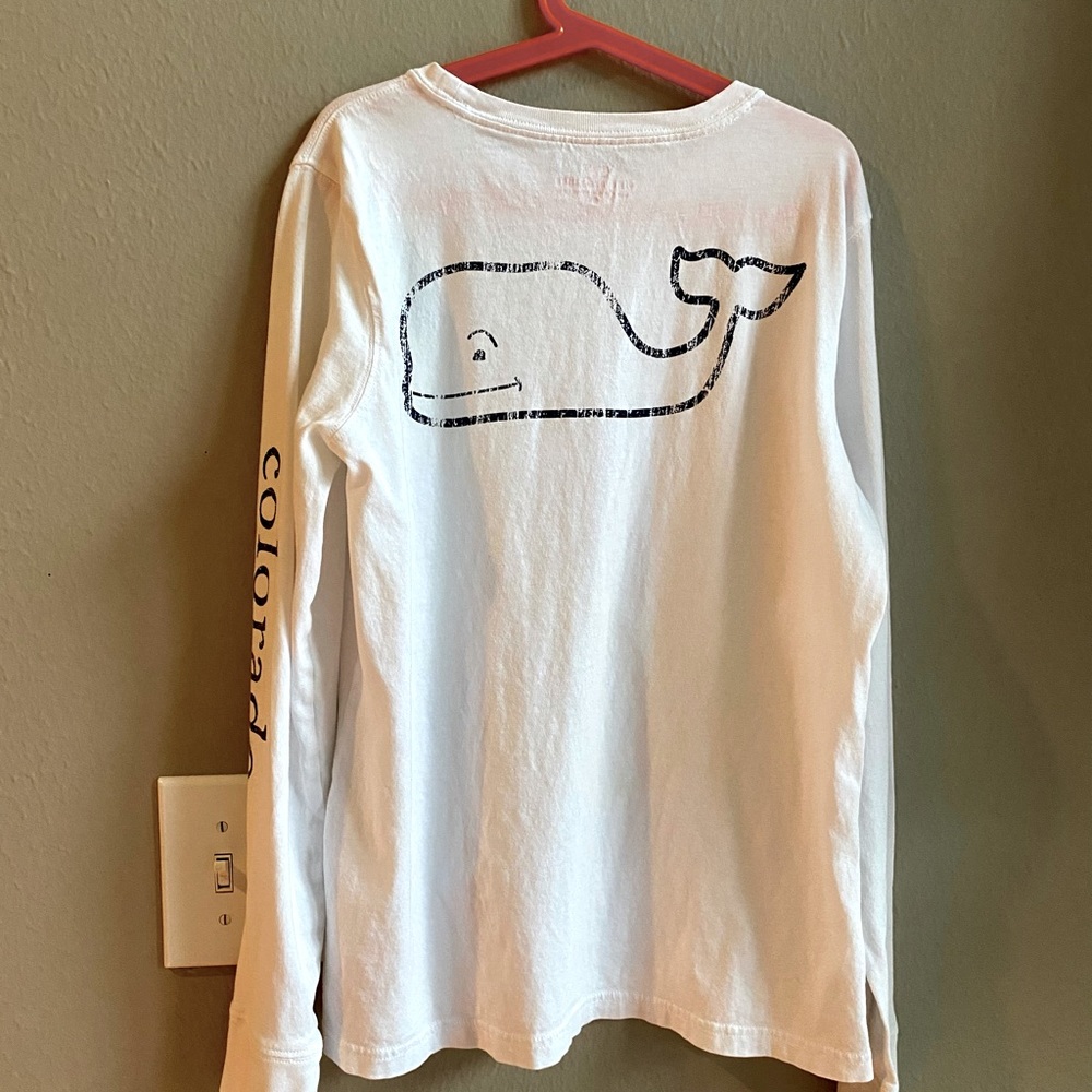 EUC kids vineyard vines white long sleeve Colorado tee shirt. Size: Kids Small
